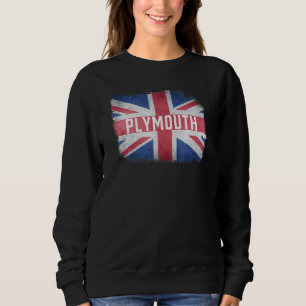 Camiseta Plymouth Reino Unido British Flag Vintage Uk So