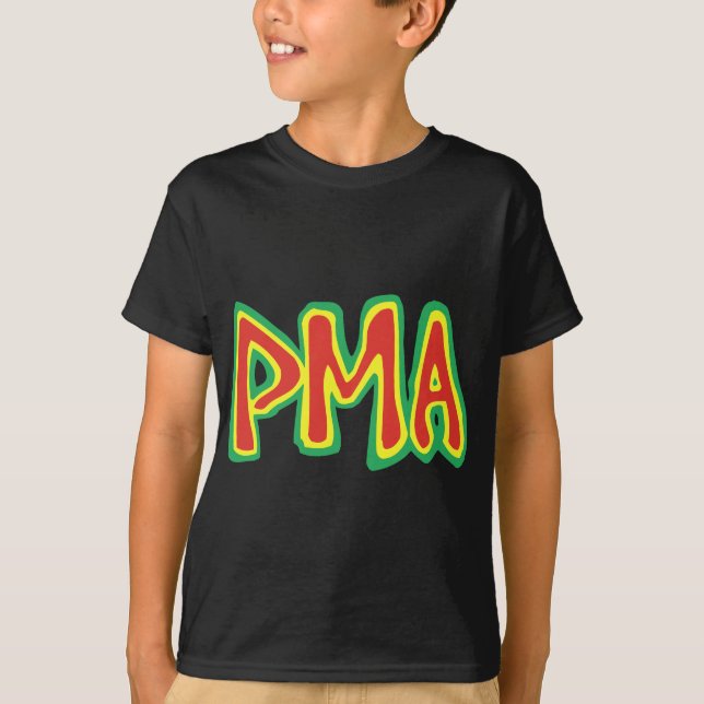 Camiseta PMA - Pu hardcore clássico de atitude mental posit (Frente)