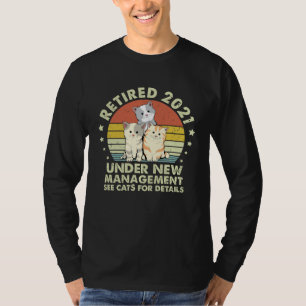 Camiseta PMJj Aposentado 2021 Sob Nova Gerência Veja Gatos 