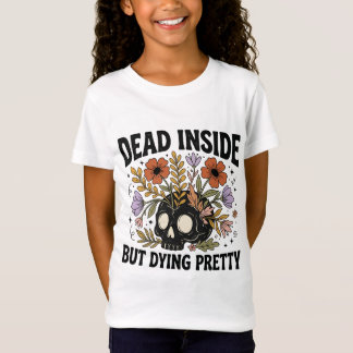 Camiseta PNG de Caveira de Flor Boho de Halloween