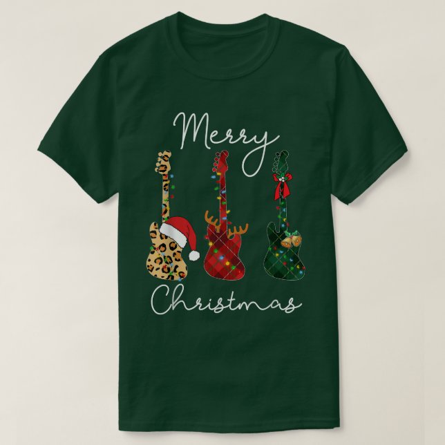 Camiseta Png De Violão De Natal Feliz (Frente do Design)
