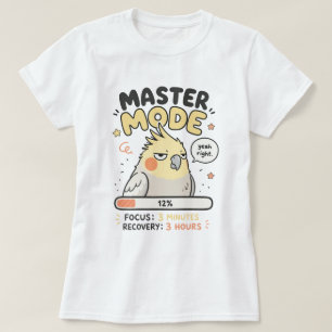 Camiseta PNG do Meme do Cockatiel no Modo Mestre   Engraçad
