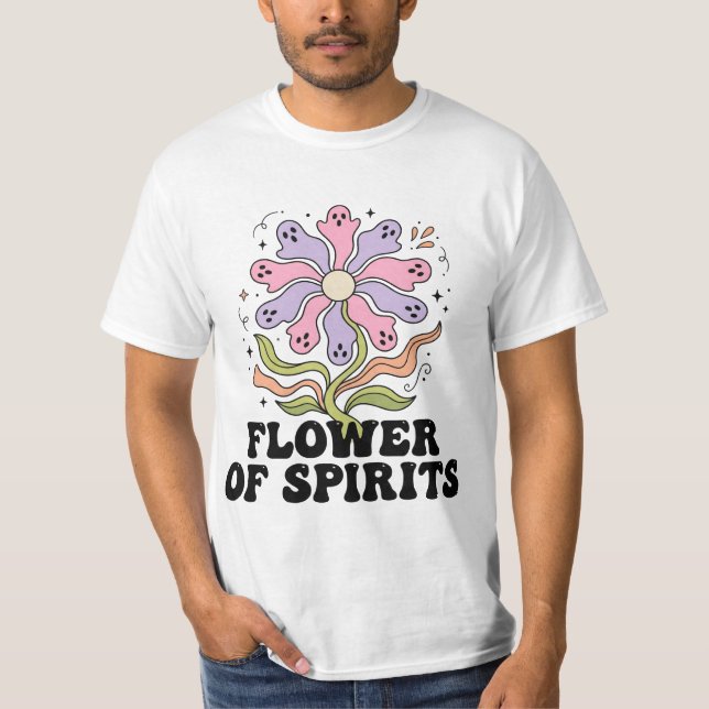Camiseta PNG Flor Fantasma Boho Halloween (Frente)
