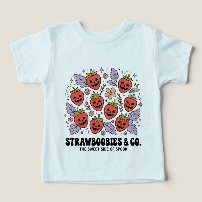 Camiseta PNG Morangas Boho de Halloween (Design frontal)