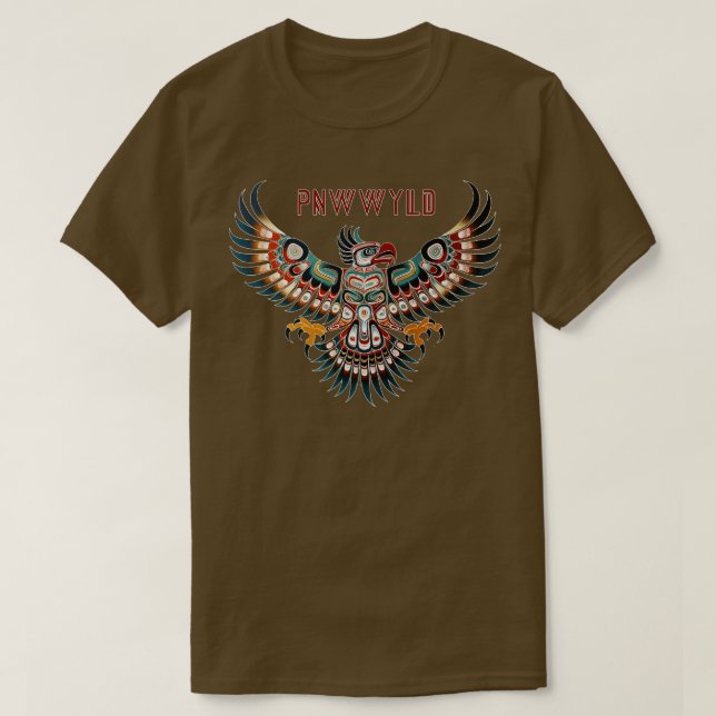 Camiseta PNW WYLD Thunderbird pacfic noroeste nati tribal (Frente do Design)