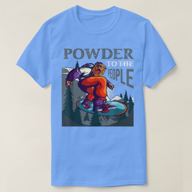 Camiseta Pó para o snowboard das Pessoas (Frente do Design)