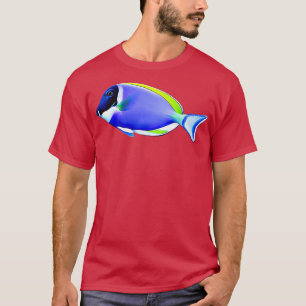 Camiseta Pó Peixe-recife de salgueiro azul
