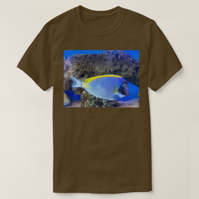 Camiseta Pó - Peixe-Tang Azul (Frente do Design)