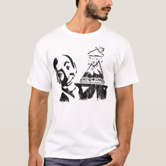 Camiseta Pó Servido-acima presságio (parte dianteira preta