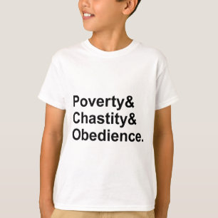 Camiseta Pobreza Castidade Obediência   Votos Monásticos