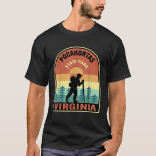 Camiseta Pocahontas State Park Virginia Retro Hiking T Shir