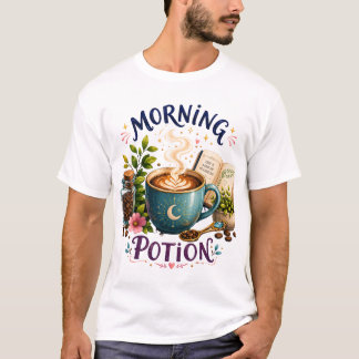 Camiseta Poção da Manhã – Design Aconchegante para Amantes