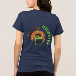 Camiseta Poção de Fazer de Gato de Halloween Retro