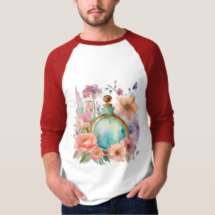 Camiseta Poção de Flor Magia: Capa de Aquarela Sonhosa