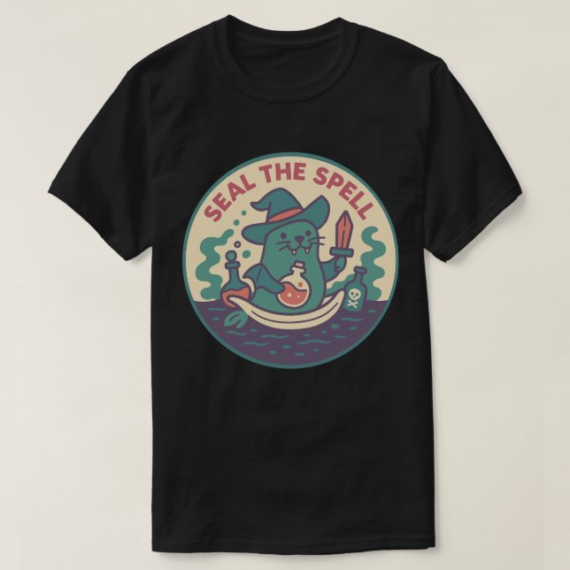 Camiseta Poção de Selo Mágico Fofo (Frente do Design)