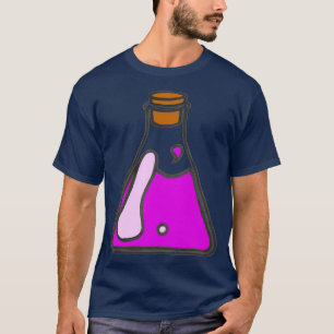 Camiseta Poção roxa-negra num balão cônico