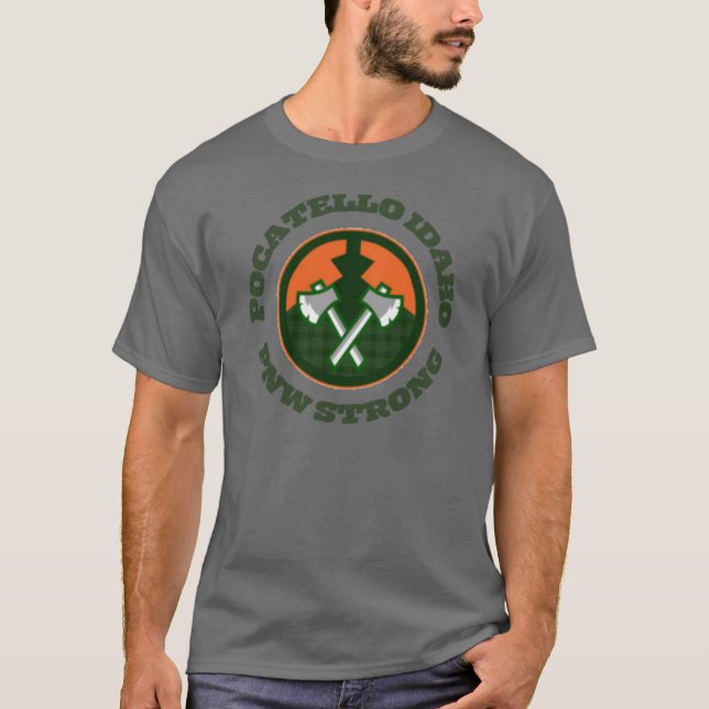 Camiseta Pocatello Idaho PNW Strong (Frente)