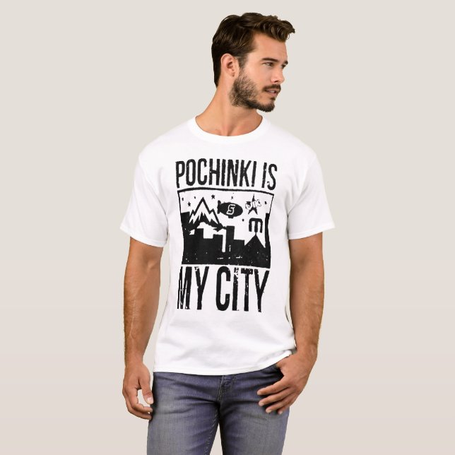 Camiseta Pochinki é minha cidade (Frente Completa)
