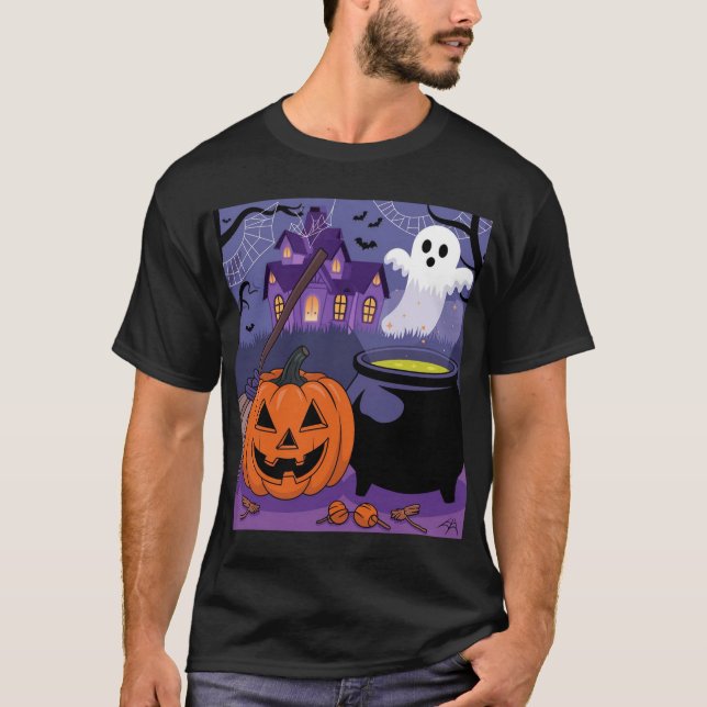 Camiseta ¡Poción en Marcha!: Diversión de Halloween (Frente)