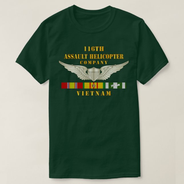Camiseta POCKET 116.ª Helicóptero contra ataque com Crachá  (Frente do Design)