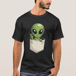 Camiseta Pocket Alienígena Peace Tee
