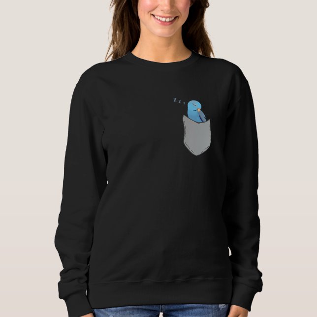 Camiseta Pocket Azul Parrotlet Sono Parrotlet (Frente)