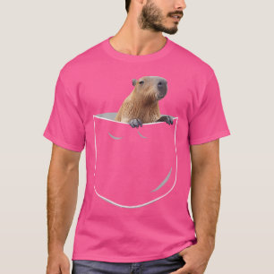 Camiseta Pocket Capybara Funny Capybara Em Pocket