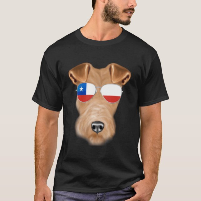 Camiseta Pocket Chile Pocket com fio Fox Terrier Dog (Frente)