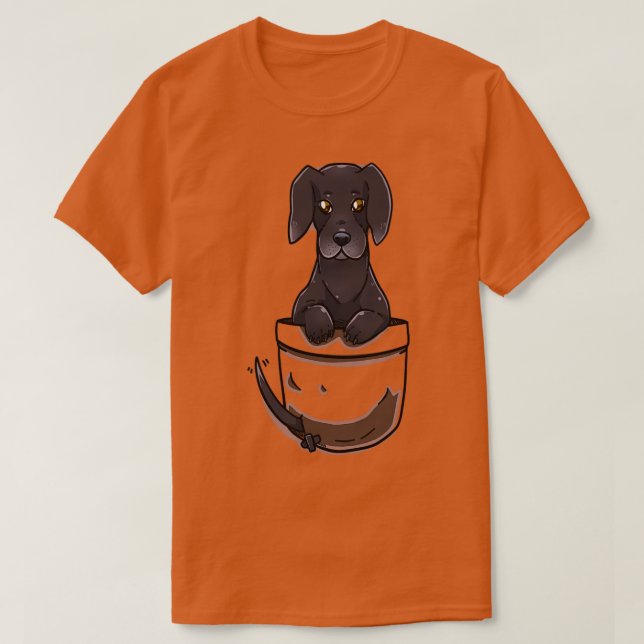 Camiseta Pocket Cute Great Dane Cog (Frente do Design)