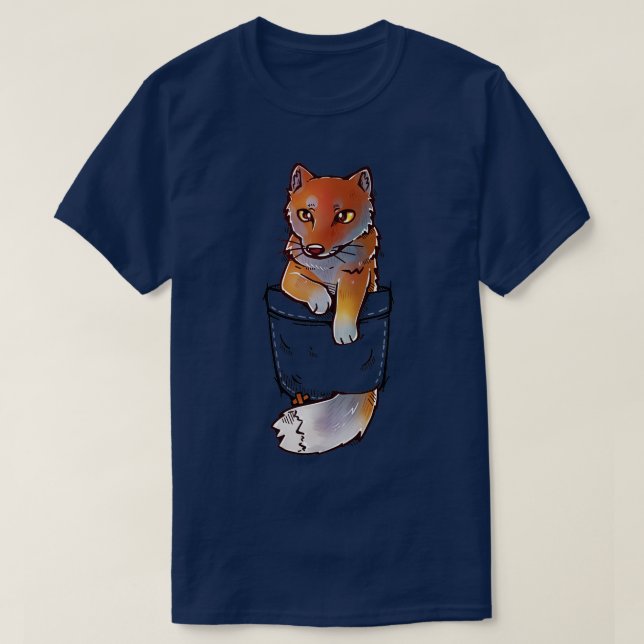 Camiseta Pocket Cute Tibetan Fox (Frente do Design)