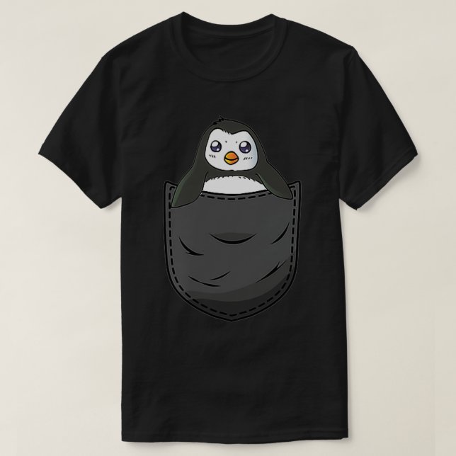 Camiseta Pocket de pinguim (Frente do Design)