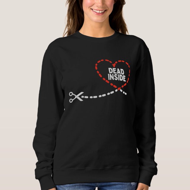 Camiseta Pocket Dead Inside Heart  Anti Valentines Day Sing (Frente)