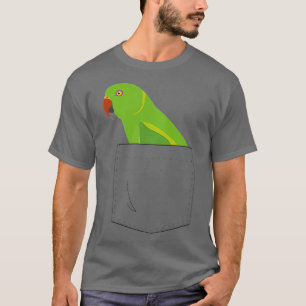 Camiseta Pocket falso de periquito-do-pescoço-índio