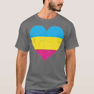 Camiseta Pocket Heart Funny LGB Pansexual Color Flag Prid