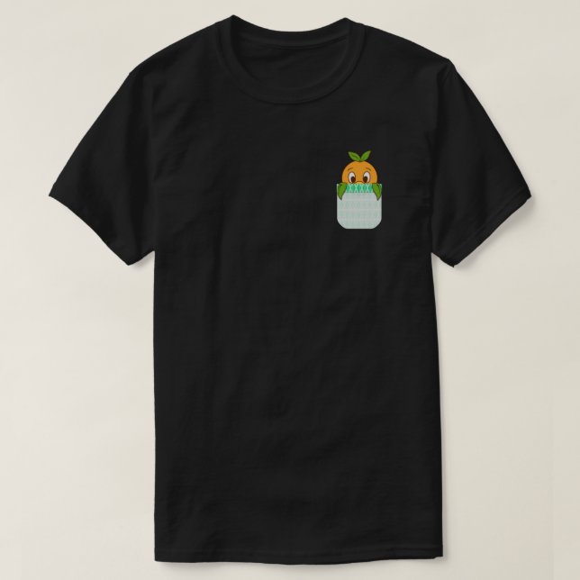Camiseta Pocket Impressão de pássaro laranja .png (Frente do Design)