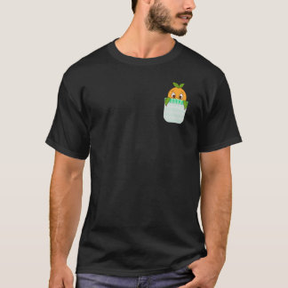 Camiseta Pocket Impressão de pássaro laranja .png