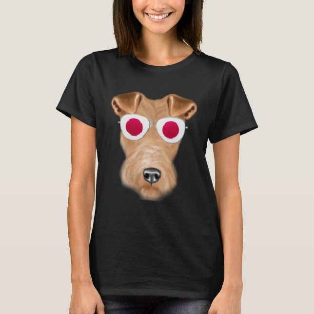 Camiseta Pocket Japão - Fio com fio Fox Terrier Dog (Frente)