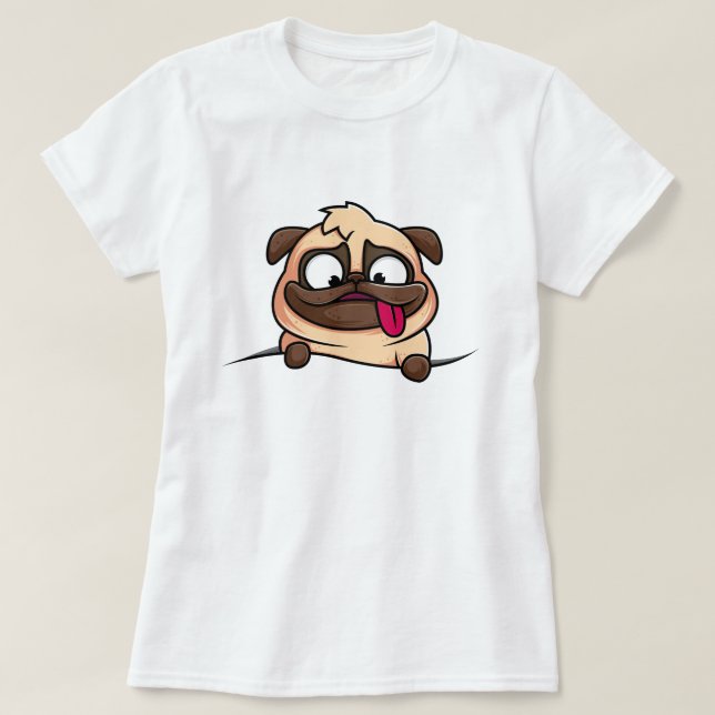 Camiseta Pocket Pug (Frente do Design)