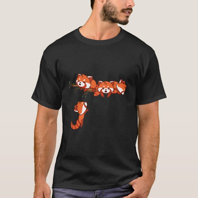 Camiseta Pocket Series Red Panda Playing Bear (Frente)