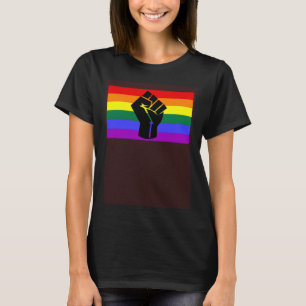 Camiseta Pocket Stronger Junto Sinalizador do Orgulho LGBT