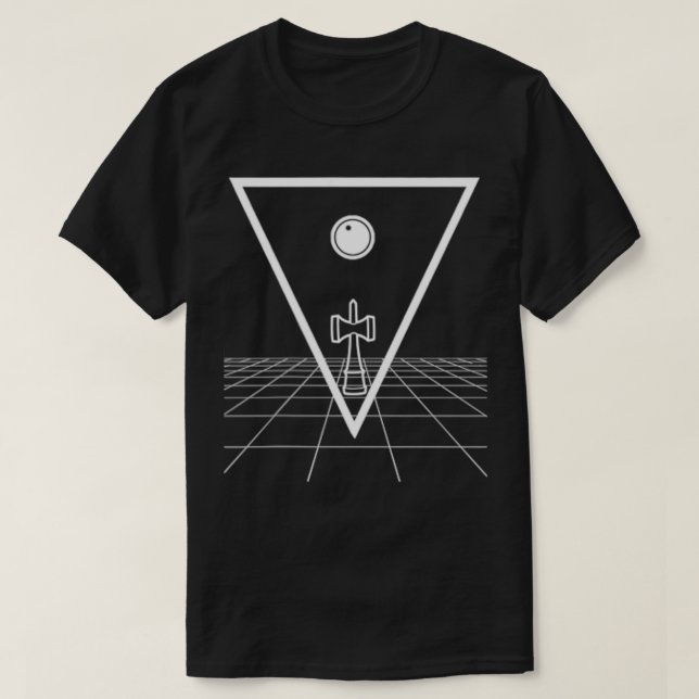 Camiseta Pocket Triangle Kendama on the grid Tricks Skill T (Frente do Design)