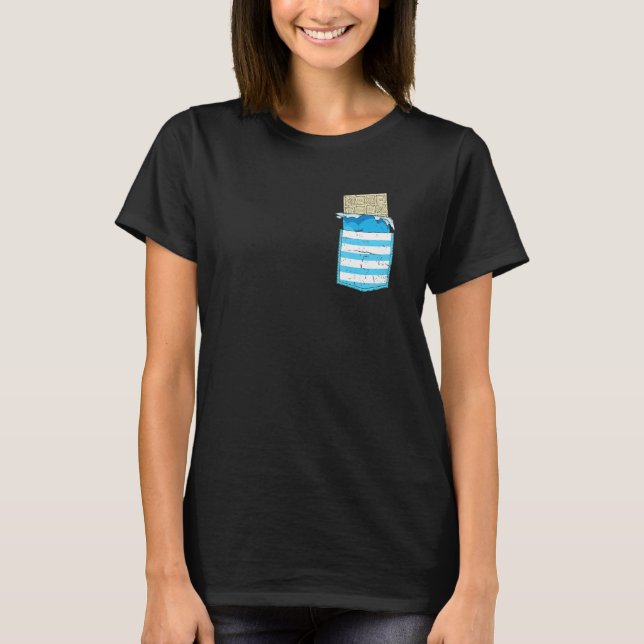 Camiseta Pocket White Chocolate Bar Funny Chocolate (Frente)