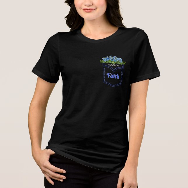 Camiseta 'Pocketful of Faith' (bolso falso) (Frente)