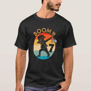 Camiseta Poço De Aniversário De 7 Rapaz Dabbing, 7 7 7 Anos