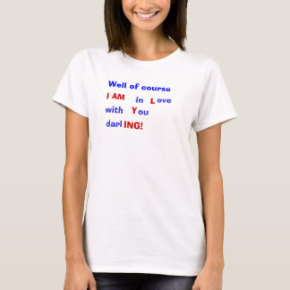 Camiseta Poço naturalmente, EU SOU, dentro, L, ove, com, Y,