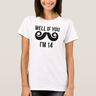 Camiseta Poço se você bigode mim é 14