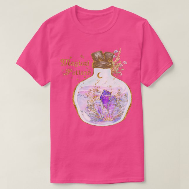 Camiseta poções mágicas do adesivo celestial (Frente do Design)