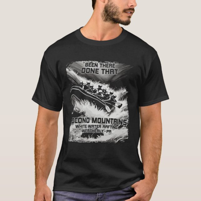 Camiseta Pocono Mountains White Water Rafting River Rapids  (Frente)