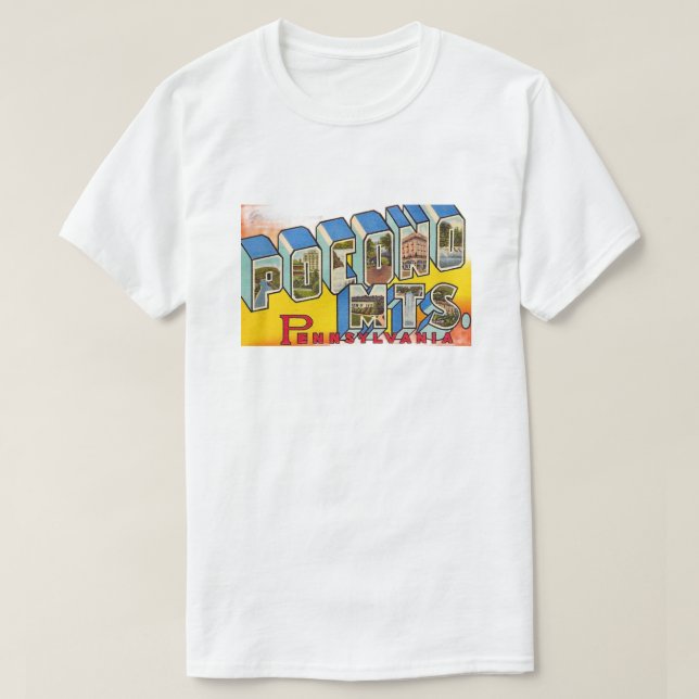 Camiseta Pocono Mtns Fade-out (Frente do Design)