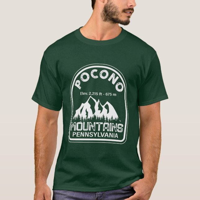 Camiseta Poconos Retro Pensilvânia Mounties (Frente)